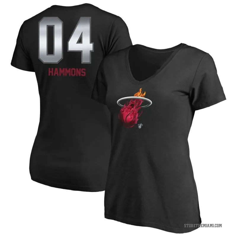 A.J. Hammons Women's Black Miami Heat Midnight Mascot T-Shirt