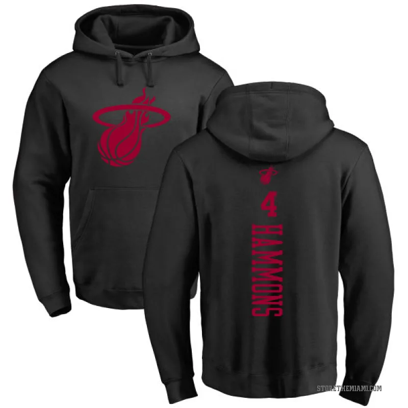 A.J. Hammons Youth Black Miami Heat Branded One Color Backer Pullover Hoodie