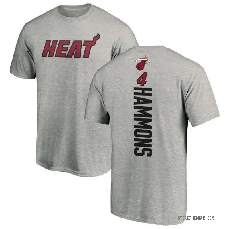 A.J. Hammons Youth Miami Heat Ash Backer T-Shirt