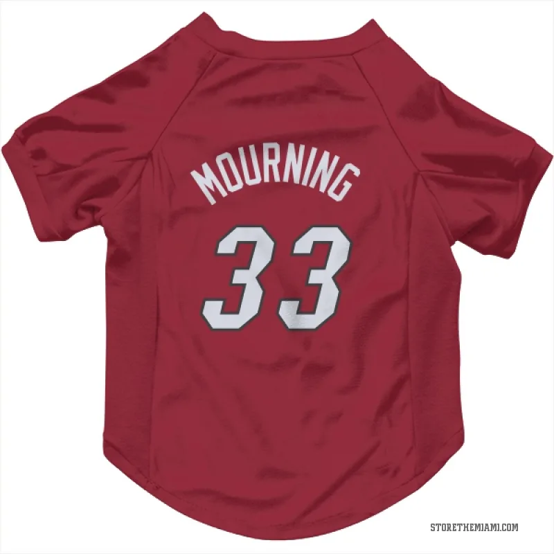 Alonzo Mourning  Red Miami Heat  Cat & Dog Pet Jersey