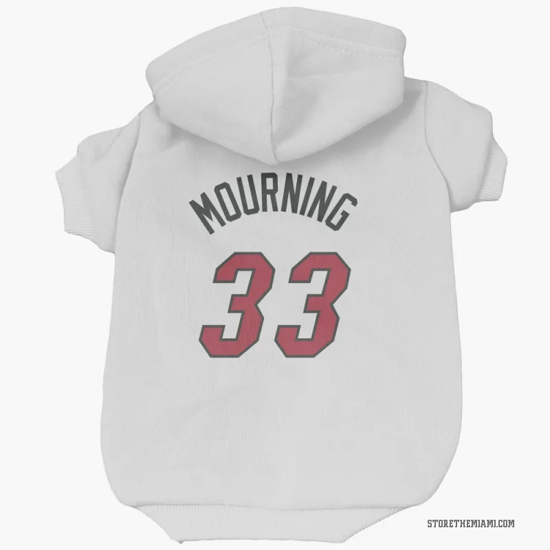 Alonzo Mourning  White Miami Heat  Cat & Dog Pet Hoodie