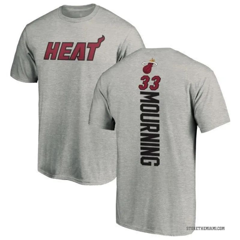 Alonzo Mourning Youth Miami Heat Ash Backer T-Shirt