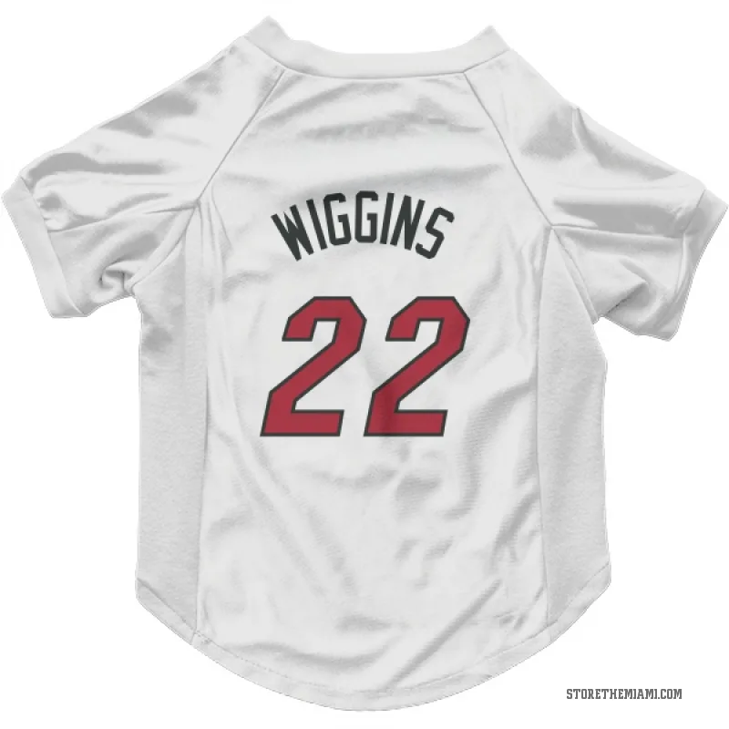 Andrew Wiggins  White Miami Heat  Cat & Dog Pet Jersey