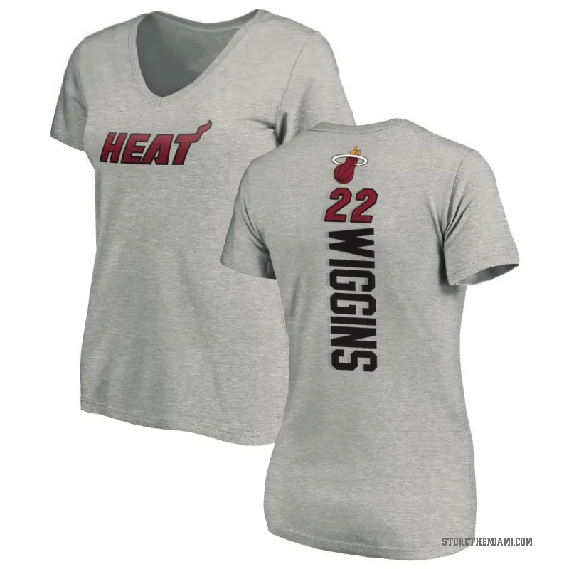 Andrew Wiggins Women's Miami Heat Ash Backer T-Shirt