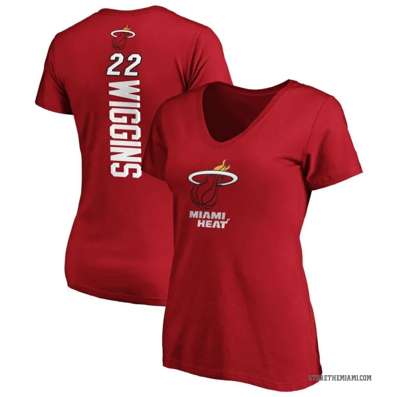 Andrew Wiggins Women's Miami Heat Cardinal Backer T-Shirt