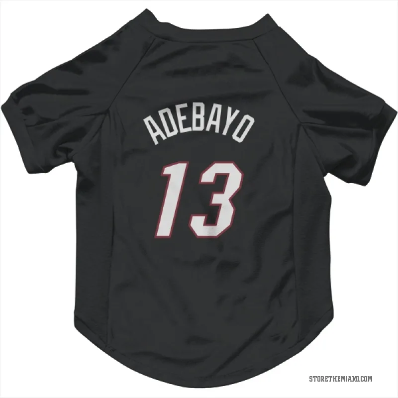 Bam Adebayo  Black Miami Heat  Cat & Dog Pet Jersey