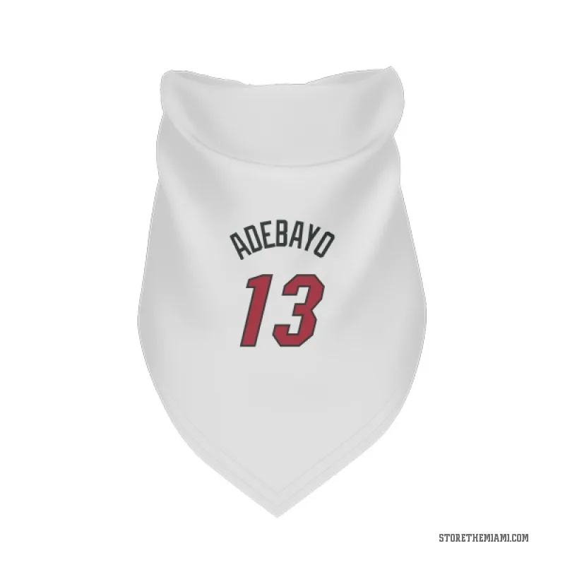 Bam Adebayo  White Miami Heat  Cat & Dog Pet Bandana