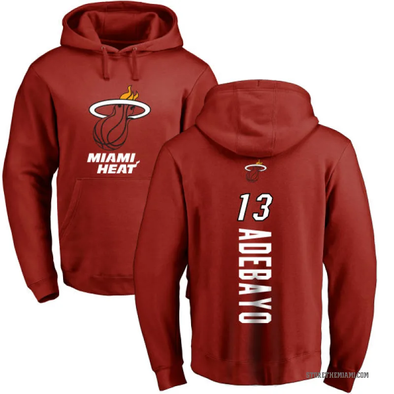 Bam Adebayo Youth Miami Heat Branded Cardinal Backer Pullover Hoodie