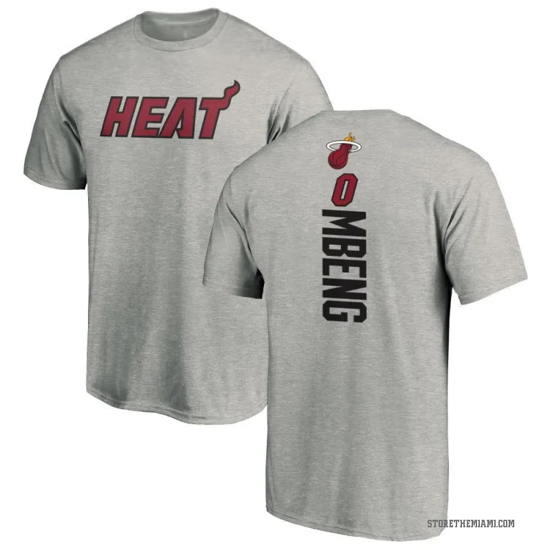 Bez Mbeng Men's Miami Heat Ash Backer T-Shirt