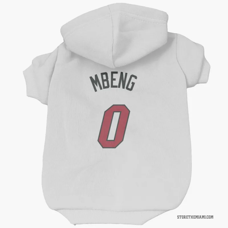 Bez Mbeng  White Miami Heat  Cat & Dog Pet Hoodie