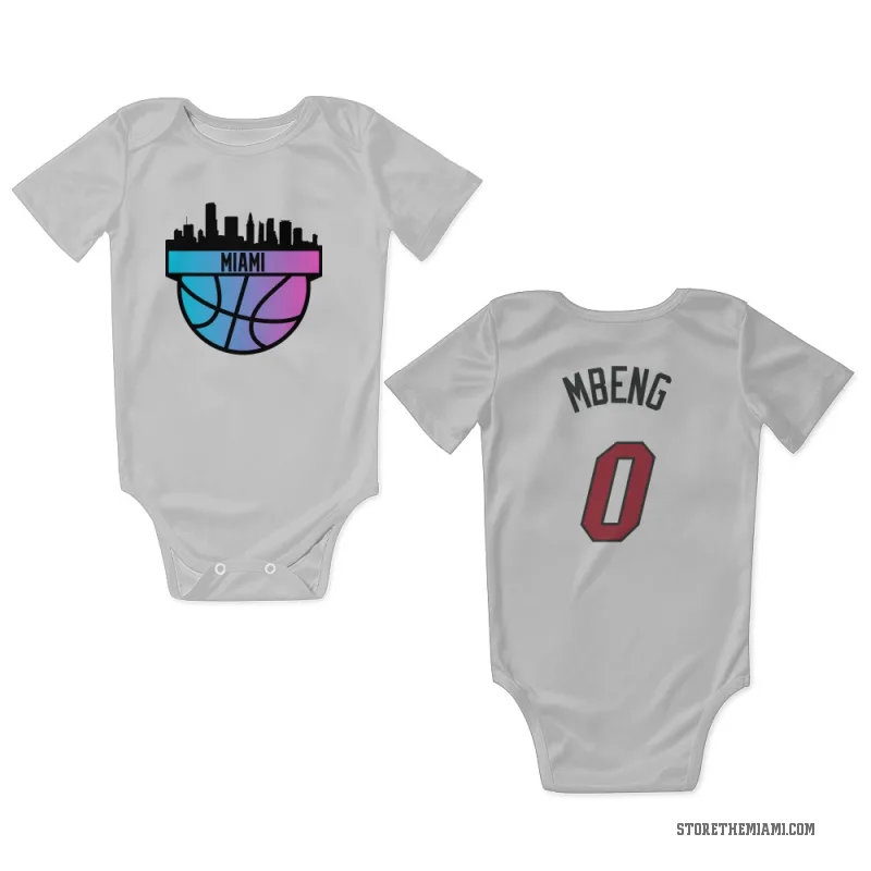 Bez Mbeng  White Miami Heat  Newborn & Infant Bodysuit