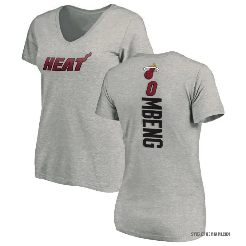Bez Mbeng Women's Miami Heat Ash Backer T-Shirt