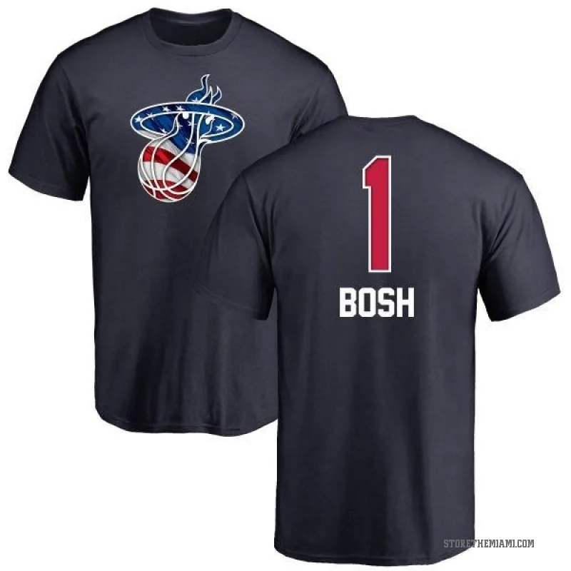 Chris Bosh Men's Navy Miami Heat Name and Number Banner Wave T-Shirt