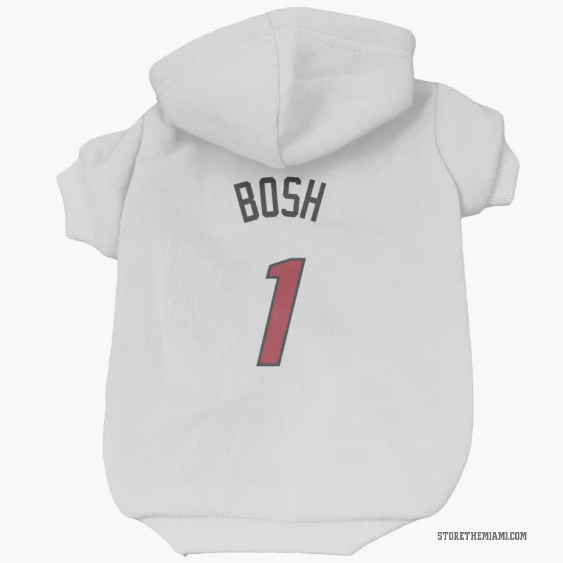 Chris Bosh  White Miami Heat  Cat & Dog Pet Hoodie