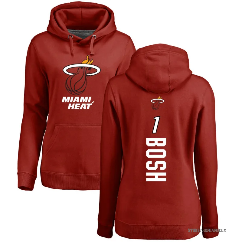 Chris Bosh Women's Miami Heat Branded Cardinal Backer Pullover Hoodie
