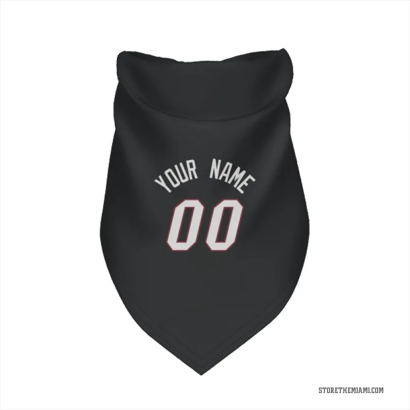 Custom  Black Miami Heat   Cat & Dog Pet Bandana