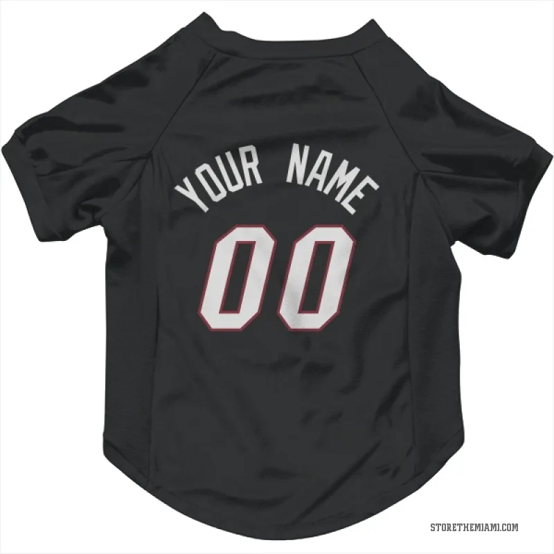 Custom  Black Miami Heat   Cat & Dog Pet Jersey