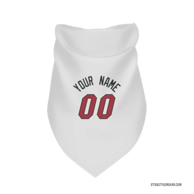 Custom  White Miami Heat   Cat & Dog Pet Bandana