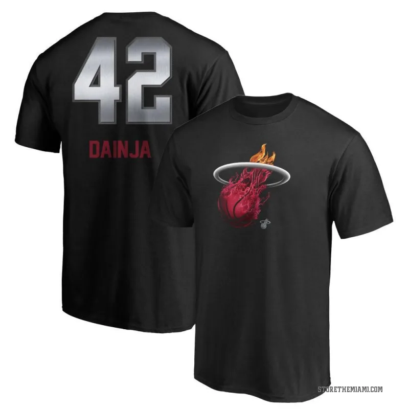 Dain Dainja Men's Black Miami Heat Midnight Mascot T-Shirt