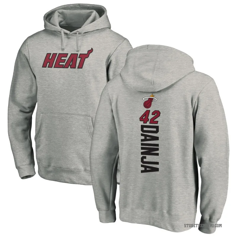 Dain Dainja Men's Miami Heat Branded Ash Backer Pullover Hoodie