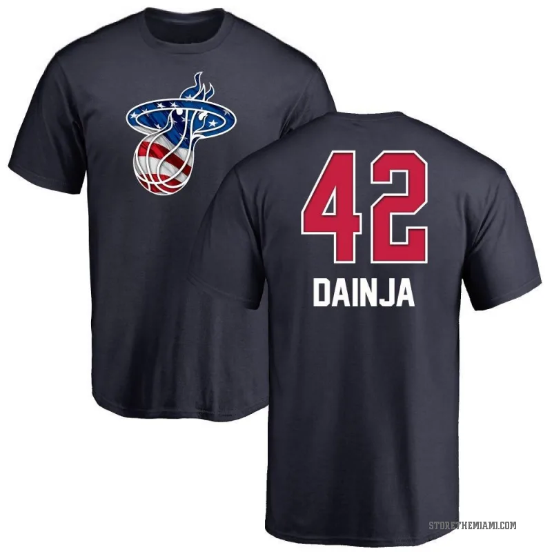 Dain Dainja Men's Navy Miami Heat Name and Number Banner Wave T-Shirt