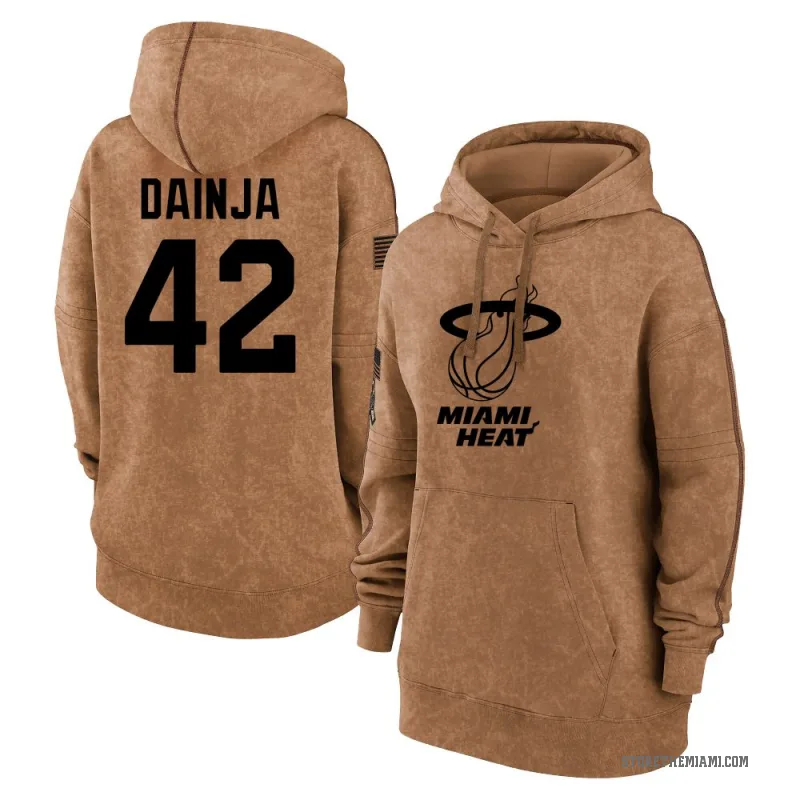 Dain Dainja Women's Brown Miami Heat 2023 Salute to Service Pullover Hoodie