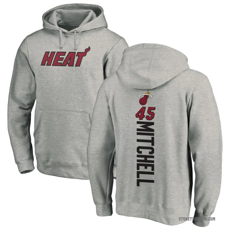 Davion Mitchell Men's Miami Heat Branded Ash Backer Pullover Hoodie
