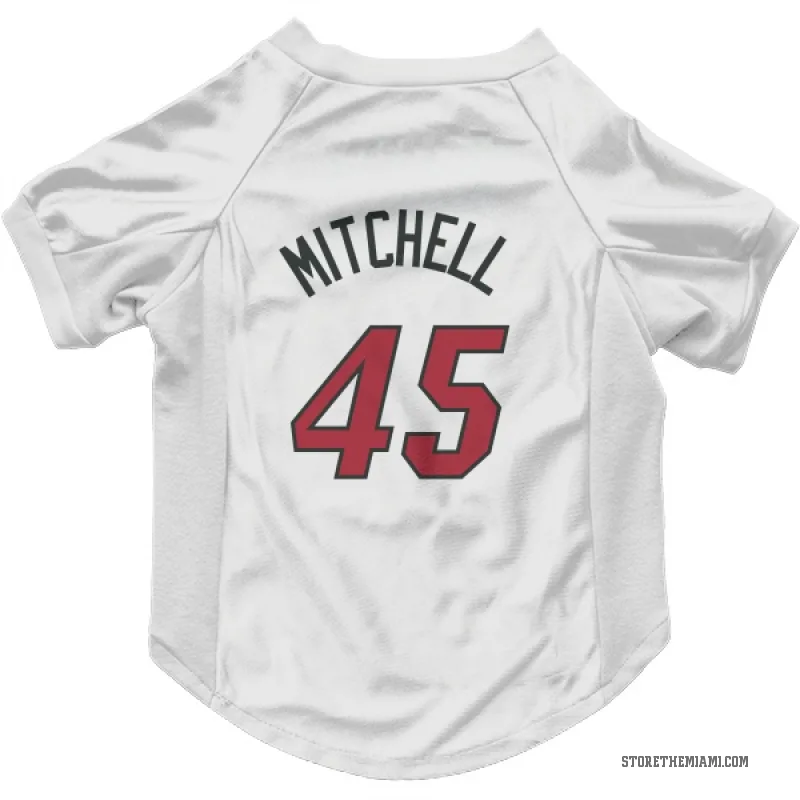 Davion Mitchell  White Miami Heat  Cat & Dog Pet Jersey