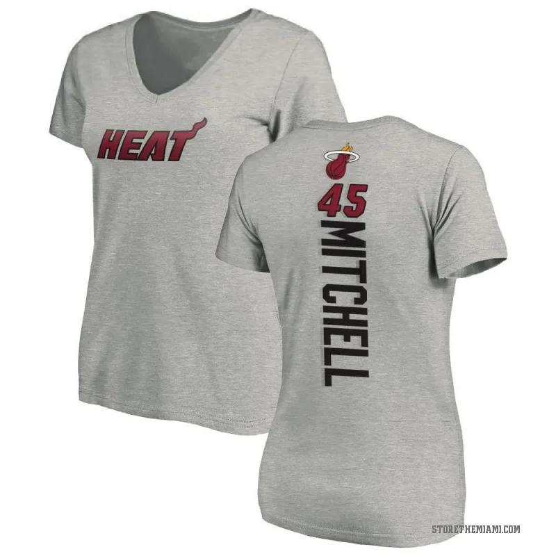 Davion Mitchell Women's Miami Heat Ash Backer T-Shirt