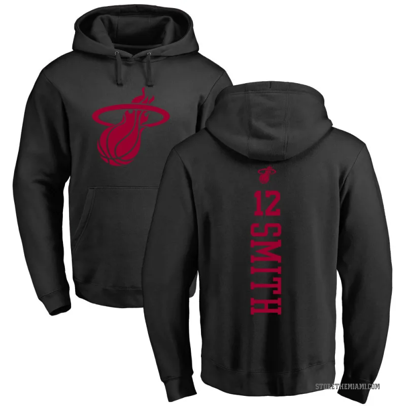 Dru Smith Men's Black Miami Heat Branded One Color Backer Pullover Hoodie