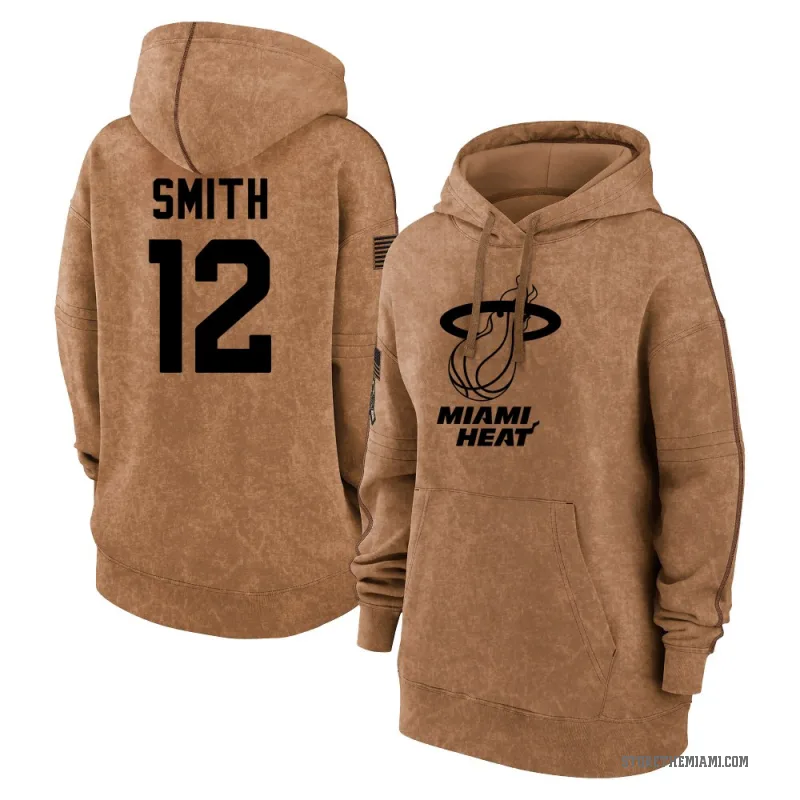 Dru Smith Women's Brown Miami Heat 2023 Salute to Service Pullover Hoodie