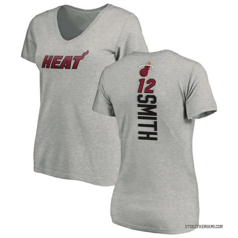 Dru Smith Women's Miami Heat Ash Backer T-Shirt
