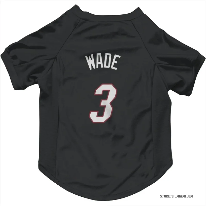 Dwyane Wade  Black Miami Heat  Cat & Dog Pet Jersey