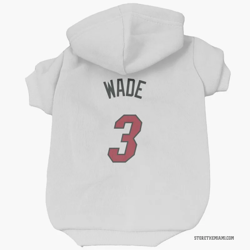 Dwyane Wade  White Miami Heat  Cat & Dog Pet Hoodie