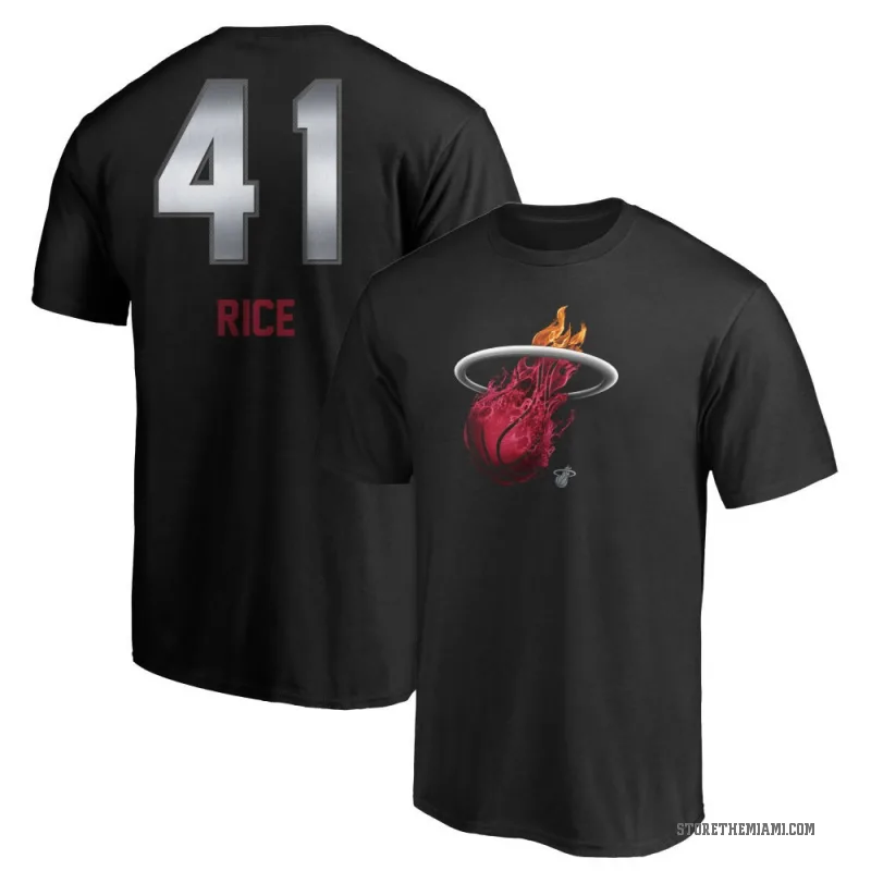 Glen Rice Men's Black Miami Heat Midnight Mascot T-Shirt