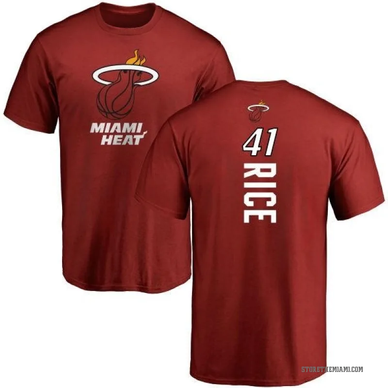 Glen Rice Men's Miami Heat Cardinal Backer T-Shirt