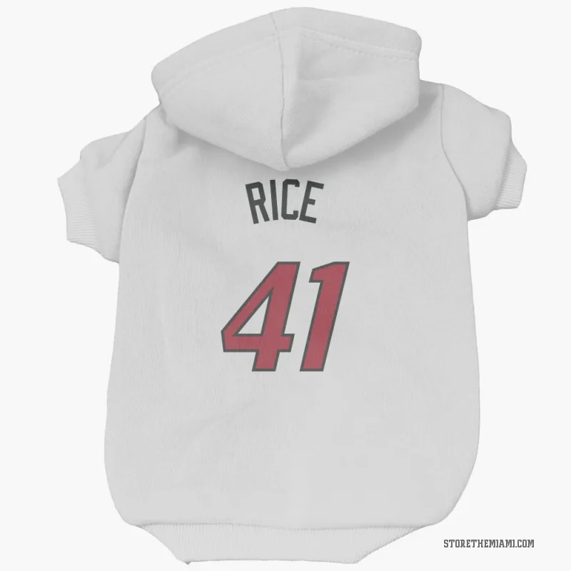 Glen Rice  White Miami Heat  Cat & Dog Pet Hoodie