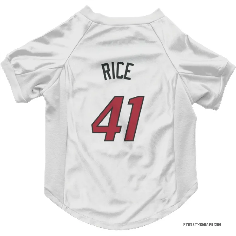 Glen Rice  White Miami Heat  Cat & Dog Pet Jersey