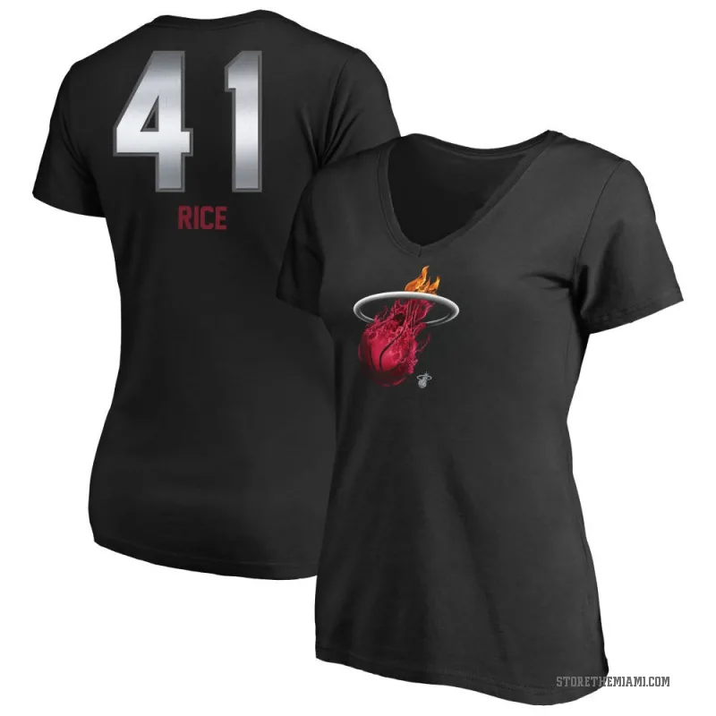 Glen Rice Women's Black Miami Heat Midnight Mascot T-Shirt