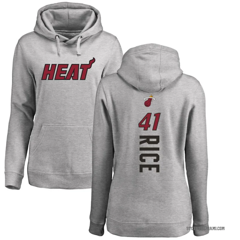 Glen Rice Women's Miami Heat Branded Ash Backer Pullover Hoodie