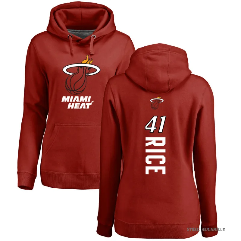 Glen Rice Women's Miami Heat Branded Cardinal Backer Pullover Hoodie