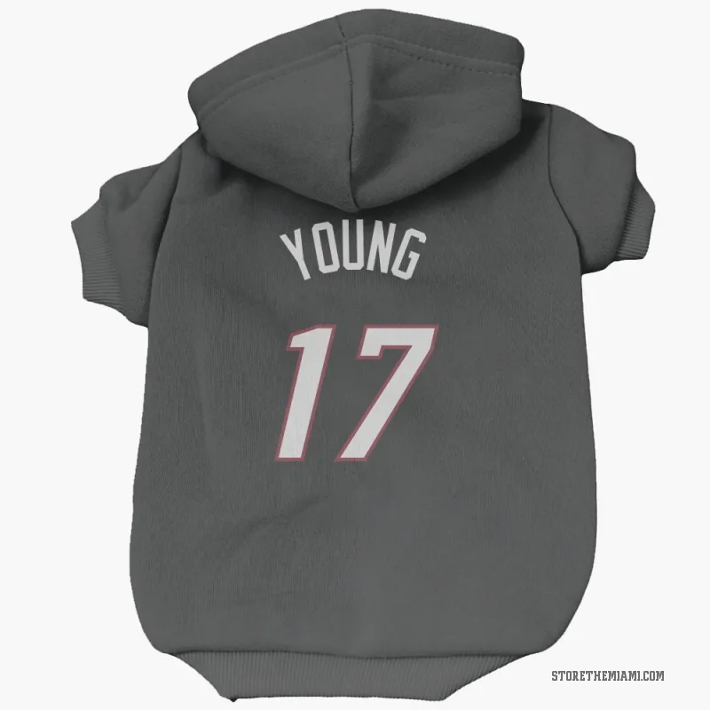 Jahmir Young  Black Miami Heat  Cat & Dog Pet Hoodie