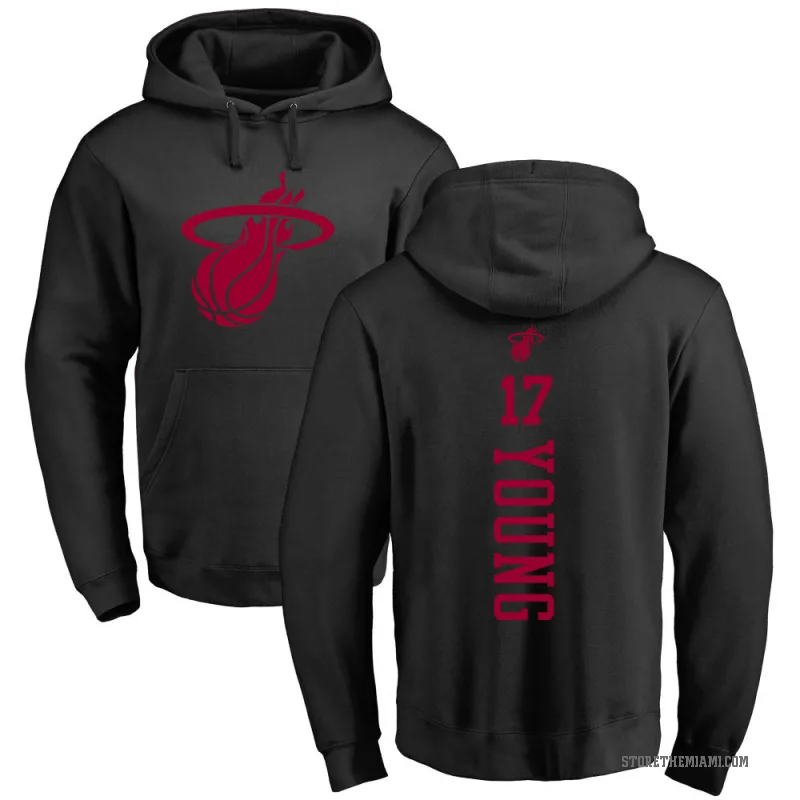 Jahmir Young Men's Black Miami Heat Branded One Color Backer Pullover Hoodie
