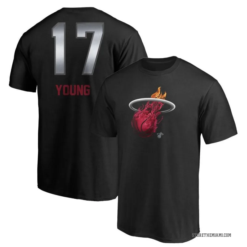 Jahmir Young Men's Black Miami Heat Midnight Mascot T-Shirt