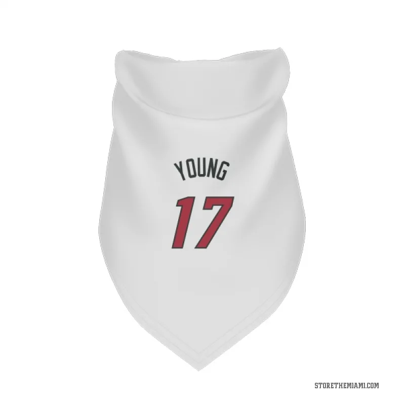 Jahmir Young  White Miami Heat  Cat & Dog Pet Bandana