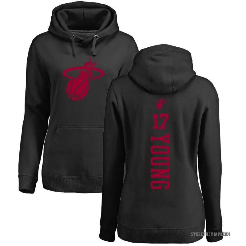 Jahmir Young Women's Black Miami Heat Branded One Color Backer Pullover Hoodie