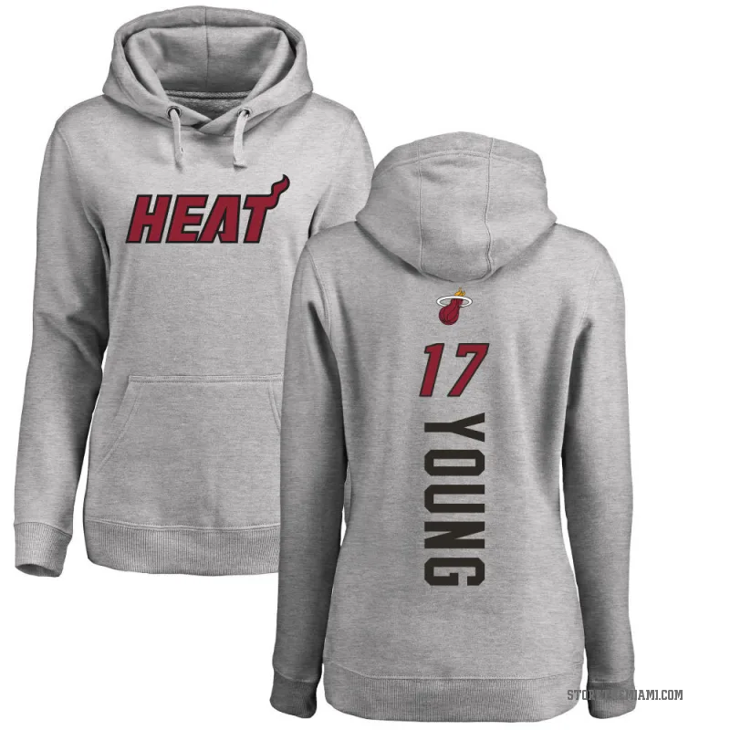Jahmir Young Women's Miami Heat Branded Ash Backer Pullover Hoodie