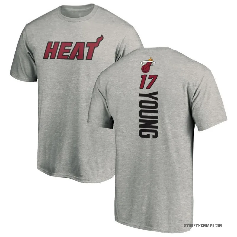Jahmir Young Youth Miami Heat Ash Backer T-Shirt