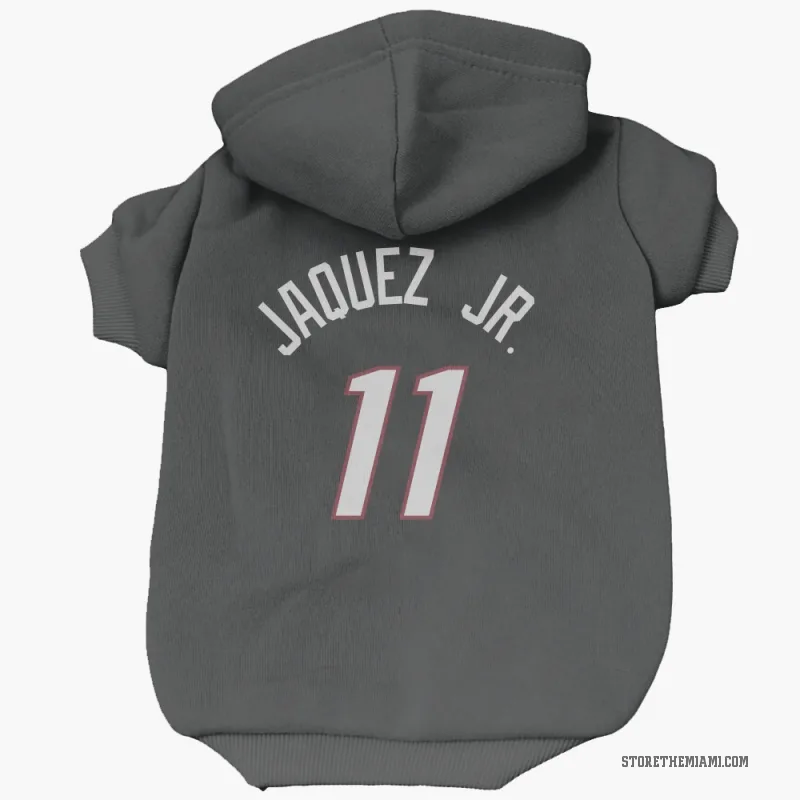 Jaime Jaquez Jr.  Black Miami Heat  Cat & Dog Pet Hoodie