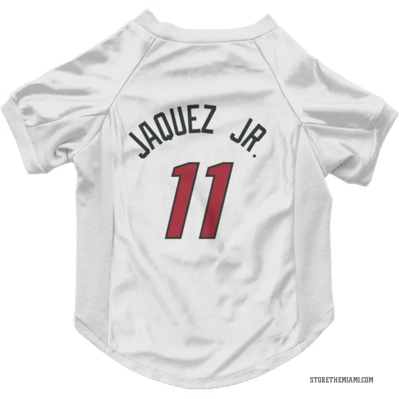 Jaime Jaquez Jr.  White Miami Heat  Cat & Dog Pet Jersey